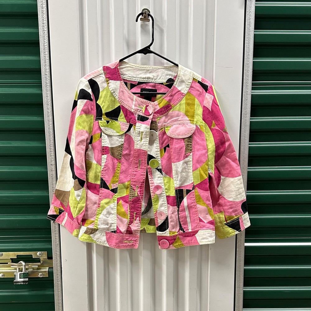 Focus 2000 Pink and Green Abstract Jacket